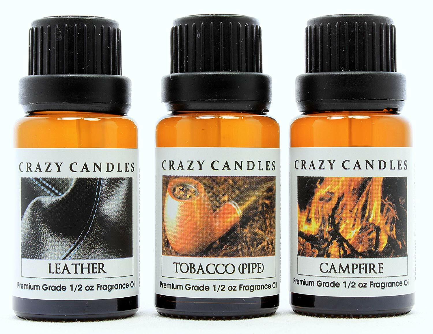 3 Oils 1 Tobacco (Pipe), 1 Campfire, 1 Leather 1/2oz Premium Grade