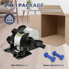 Under Desk Elliptical Pedal Exerciser Seated &Stand Elliptical Machine for Home-