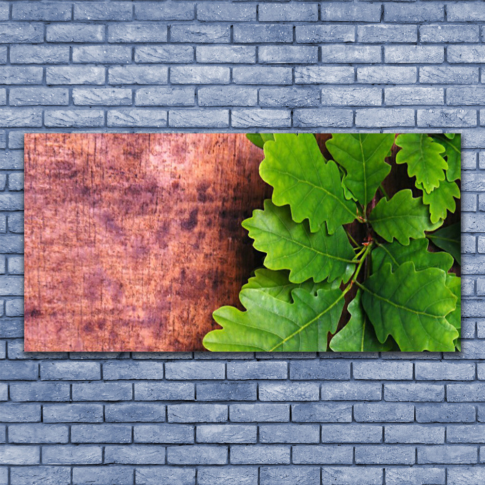 Image tableau impression 140x70 floral feuilles chêne art mural grand format contemporain