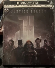 Zack Snyder's JUSTICE LEAGUE-4K UHD -Blu-Ray-Digital  Steelbook -Tear In Plastic