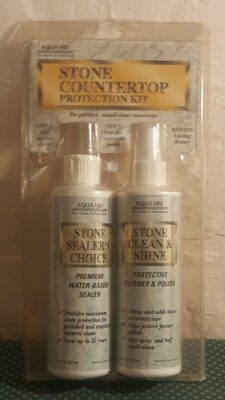 #ad VTG 2000 Aqua Mix Stone Countertop Protection Kit Cleaner amp; Sealer Open Package $22.73