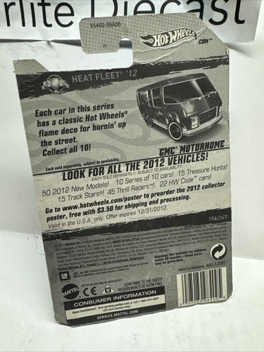 Hot Wheels HEAT FLEET '12 ~ GMC Motorhome Purple 156/247 (A3) bad card - Picture 4 of 4