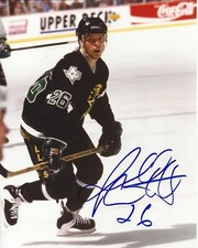 Russ Courtnall Autographed 8x10 Dallas Stars Free Shipping A712