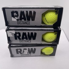 NIB Slazenger RAW Distance Long Yellow Golf Balls, 3 Boxes