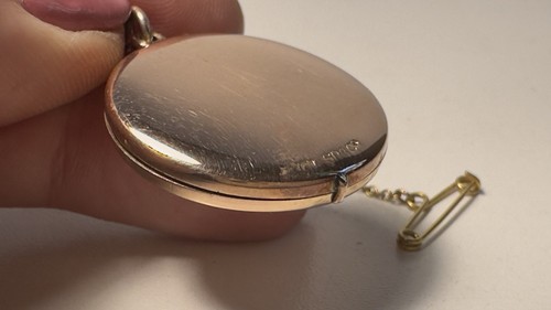 WWII RAF 9ct Rose Gold & Enamel Sweetheart Locket Pin Brooch - Picture 16 of 18