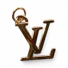 LV ZIPPER PULL CHARM True Gold Double Sided 15MM