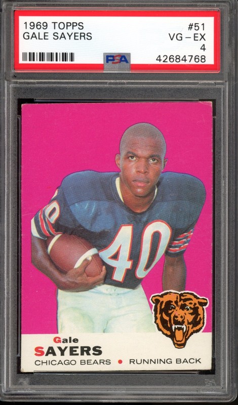 1969 Topps #51 Gale Sayers PSA 4 Vintage HOF Football Card (4768)