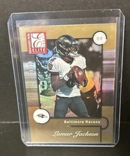 2021 Donruss Elite #7 Lamar Jackson 2001 Elite Gold #06/10