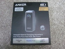 Anker 9600mAh 65W Prime Power Bank Fusion - Black: Dual Device Charging, 240V