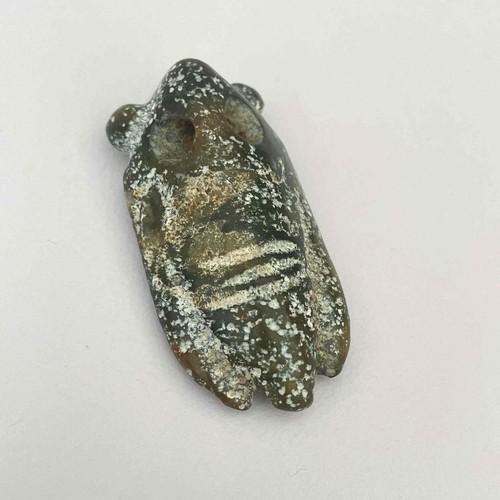 Neolithic or Later Jade Cicada Amulet Rebirth with Gem Report - Afbeelding 5 van 6