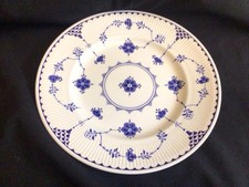 1 x Masons Blue Denmark Ribbed Dinner Plate (26cm) - Very Good Used Condition