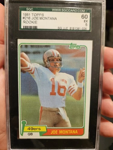SGC 5 1981 Topps Joe Montana ROOKIE #216🔥49ers RC🔥SUPER CLEAN🔥GORGEOUS CARD🔥