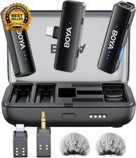 LINK 2 Wireless Lavalier Microphone for Iphone15/16 Android Camera Laptop