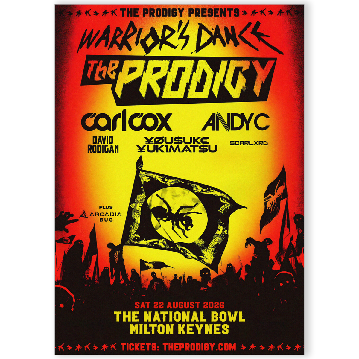 The Prodigy Poster Milton Keynes 2026 Poster For The Prodigy Fans