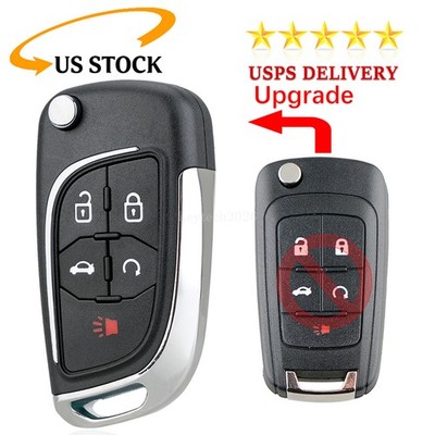 Upgrade Key Case for Chevy 2010-16 Camaro Cruze Equinox Malibu Car Remote Fob 5B