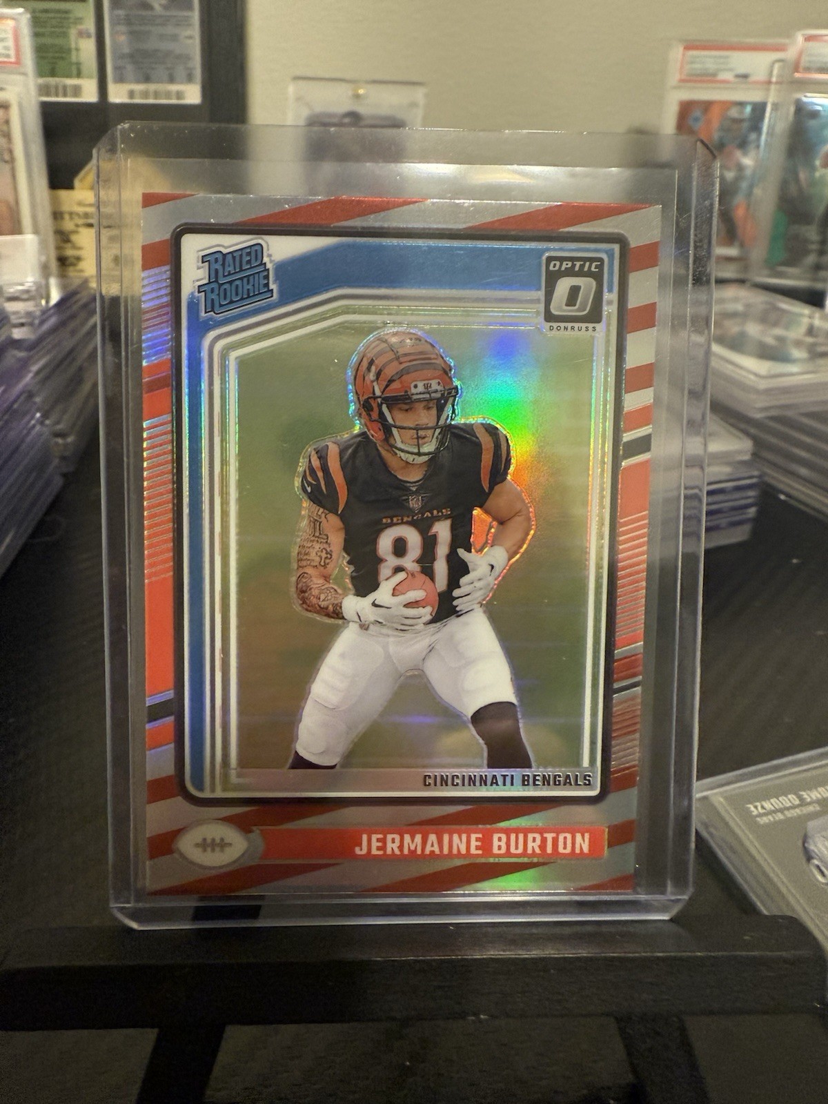 2024 Panini Donruss Optic - Rated Rookie Jermaine Burton #251 Freedom Prizm (RC)