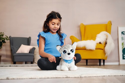 CHI CHI LOVE INTERAKTIVER HUSKY HUND 30CM, 12 BEFEHLE, GERÄUSCHE, 3+ GRAU - Bild 7 von 12