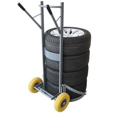 WINNTEC Smart Tyre & Wheel Trolley Cart 200kg Capacity DIY Tools Garage 14"-20"