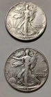 1941 S 1941 P Walking Liberty Half Dollars-90% Lot Of Two Silver $1 Face #B10