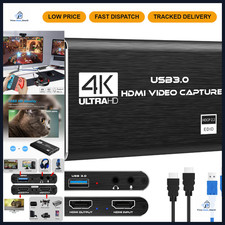 4K HDMI Video Capture Card, 1080P 60FPS Game Capture Device for Streaming, USB 3