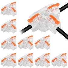 10PCS Compact Wire Conductor Connector, T-Shape Lever Nut Wire Connector, Qui...