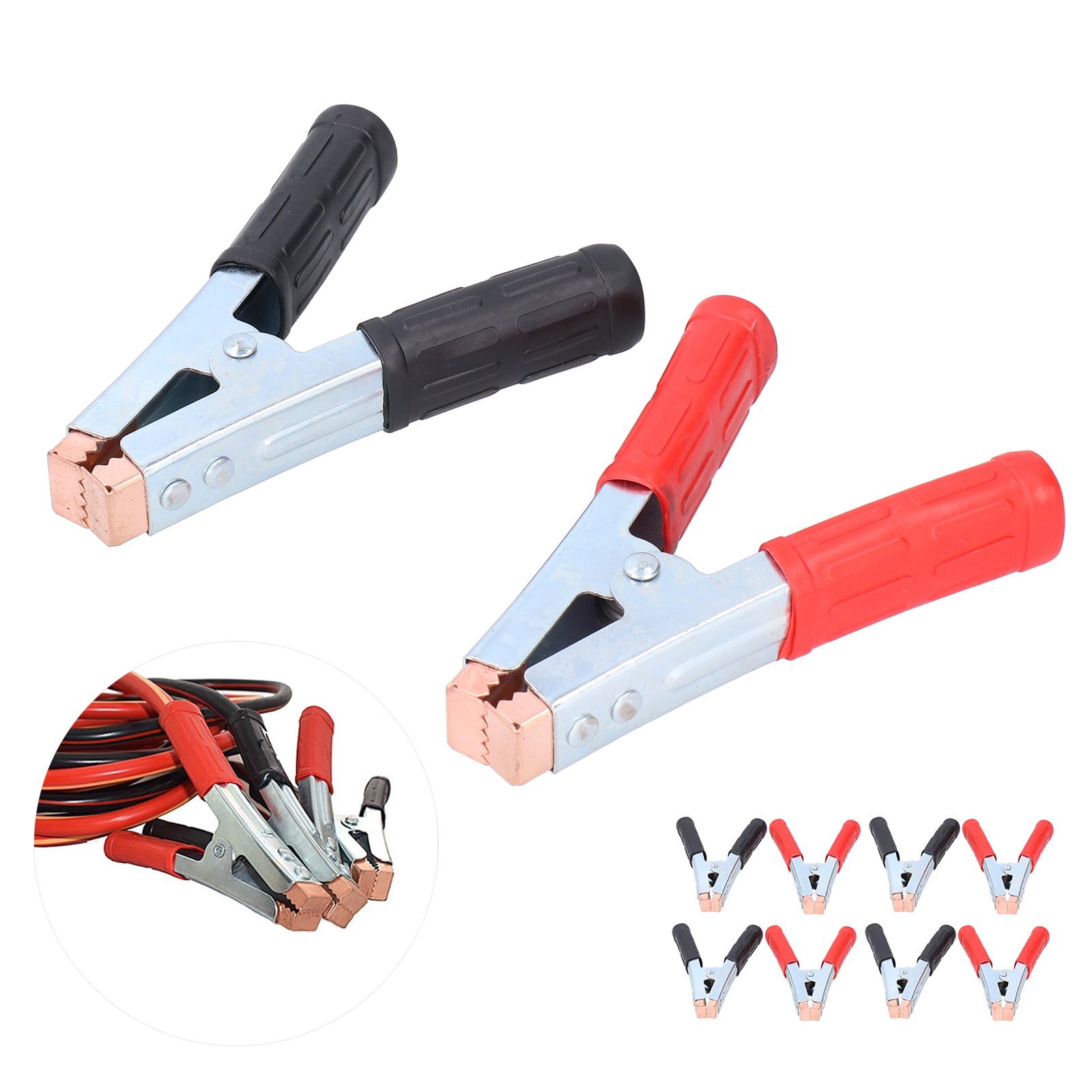 5Pair Welding Ground Clamp Battery Charging Connector 500A Spring Earth Clip