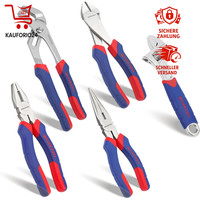 Zangen Set Kombizange Spitzzange Seitenschneider Wasserpumpenzange 5-Teilig