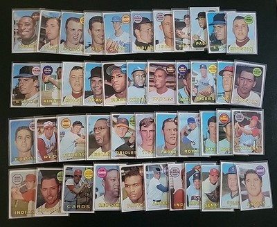 1969 Topps Baseball lot - 44 Cards EX-EXMT - W/ Al McBean and George Brunet