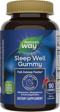 Nature  S Way Sleep Well Melatonin and Magnesium Gummies, Sleep Support for Ad...