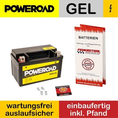 Baotian Warrior 50 BT49QT-12A1, 2006-2017, Gel Batterie (inkl. 7,50  Pfand)