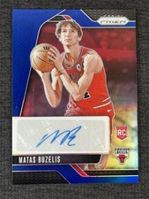 2024-25 Panini Prizm Basketball Matas Buzelis RC Rookie Blue Prizm Auto 01/49