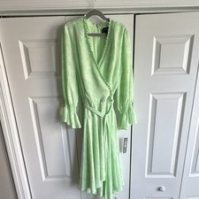 Tahari Arthur S Levine Woven Dress Mint Snake Color NEW WITH TAGS Size 4