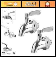 2 Pack Stainless Steel Beverage Dispenser Spigot, Polished Finish Replacement Fa