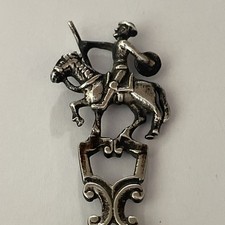 Horse Rider Silver 915 Vintage Souvenir Spoon Collectible