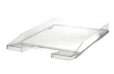 Han Junior Letter Tray A4/C4 Flat, Stable, Stackable, Transparent/Transparent Tr