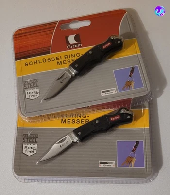 2X Schlüsselring-Messer 🌟CIRCUM🌟Edelstahl🌟STAINLESS Steel🌟100 mm🌟Rostfrei - Bild 1 von 2