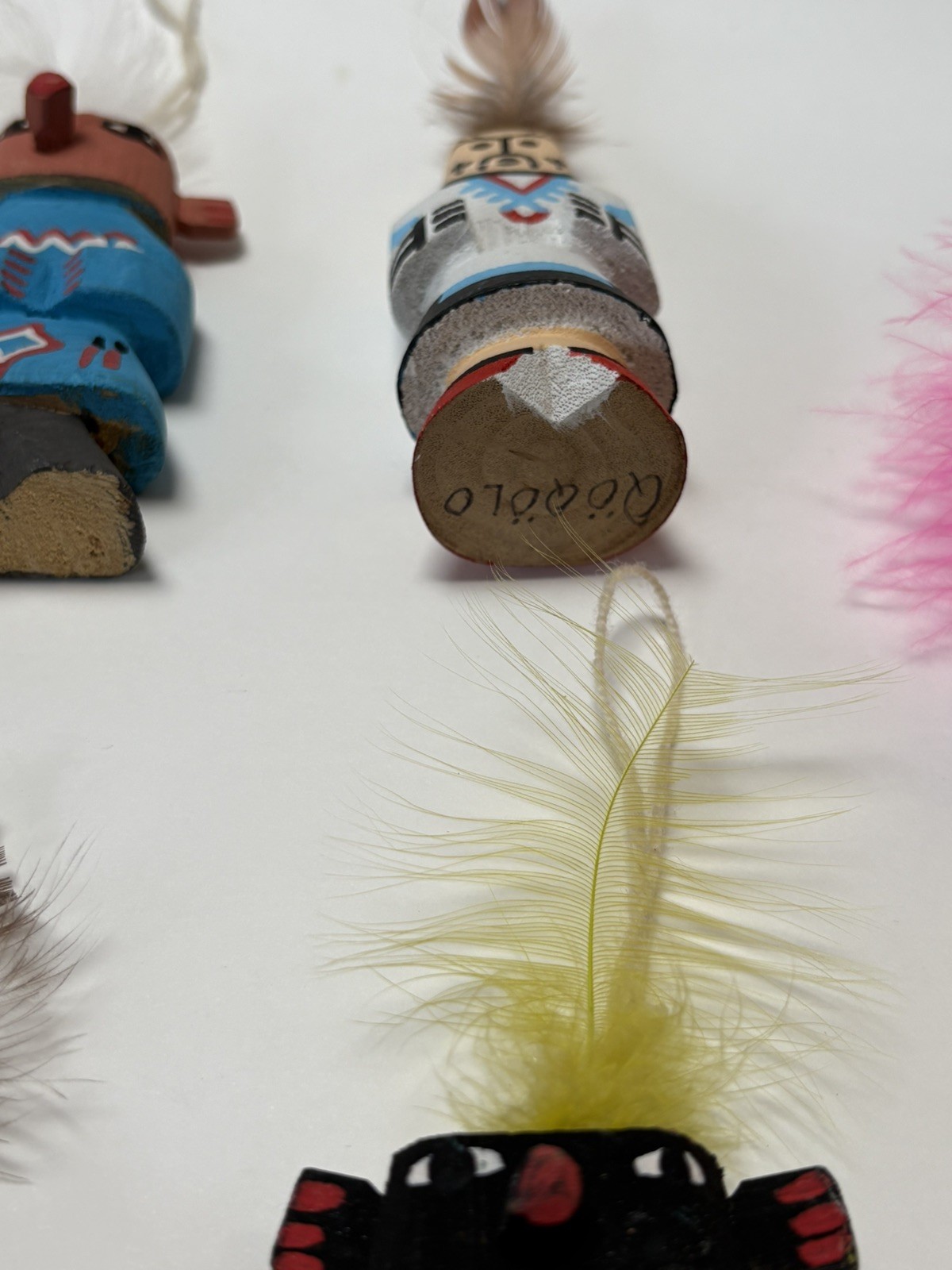 VINTAGE HOPI ROUTE 66 KACHINA DOLL LOT OF 6 WOOD CARVED NATIVE AMERICAN FOLK ART