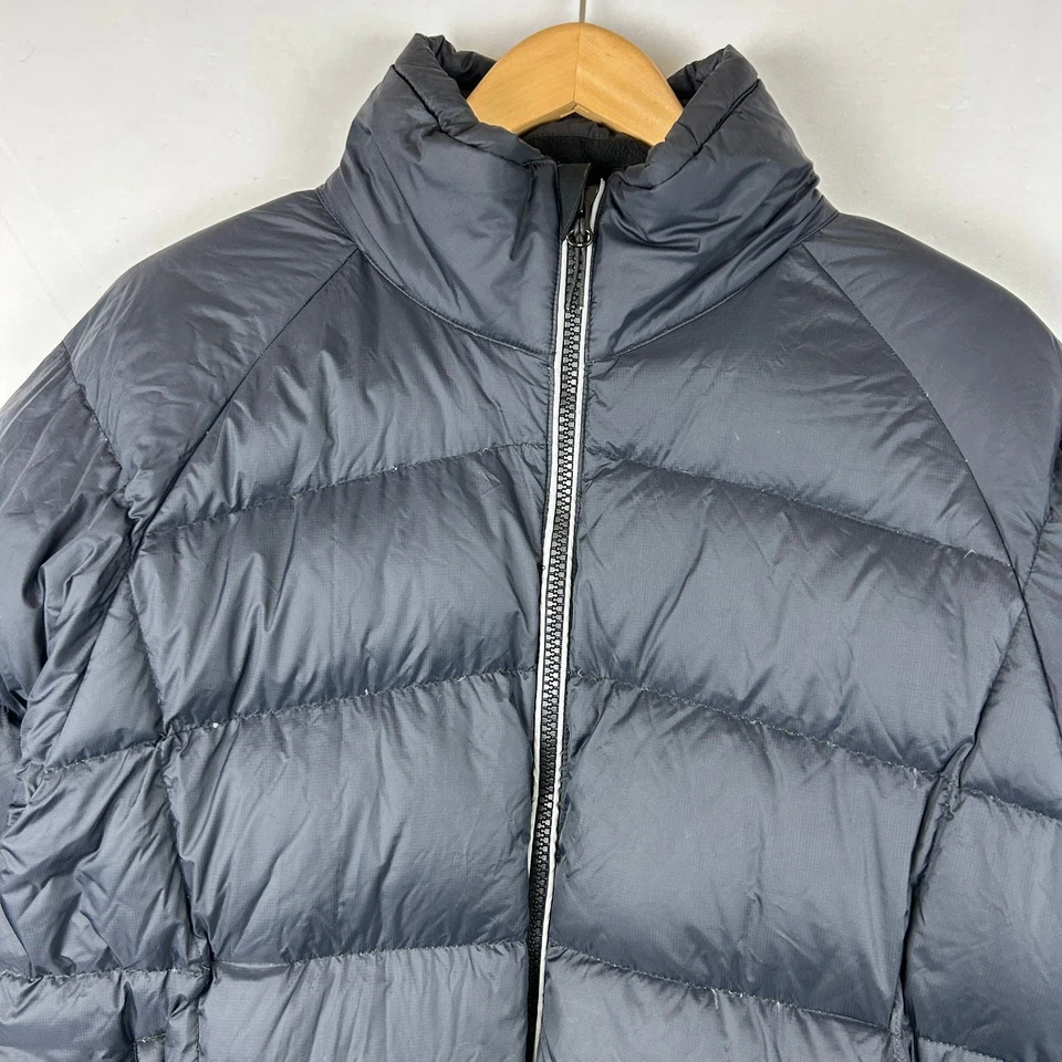 Baffin Goose Down Puffer Jacket Black Full Zip Hideaway Hood Men's Size L - Image 2 of 4