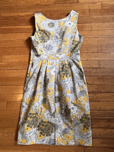 Liberty of London For Target Shift Dress Women’s 4 Yellow Sateen Dunclare - Picture 7 of 14
