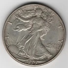 1939 D WALKING LIBERTY HALF-DOLLAR 90% SILVER DENVER  .50¢ UNITED STATES