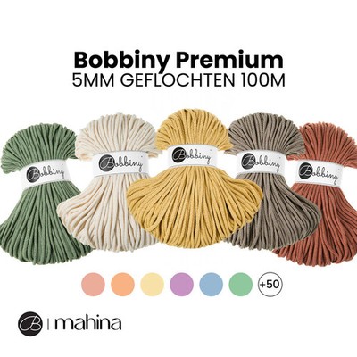 Bobbiny PREMIUM Flechtkordel 5mm geflochten 100m