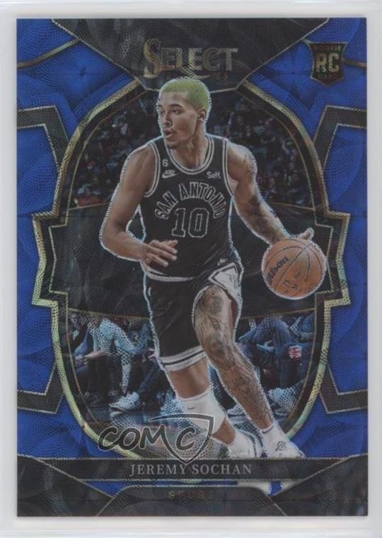2022-23 Panini Select Concourse Blue Scope Prizm 63/249 Jeremy Sochan #86 0kr0