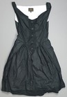 Vivienne Westwood 38- UK 6 Korsett Style Kleid Milkmaid Baumwolle Mieder schwarz gefüttert
