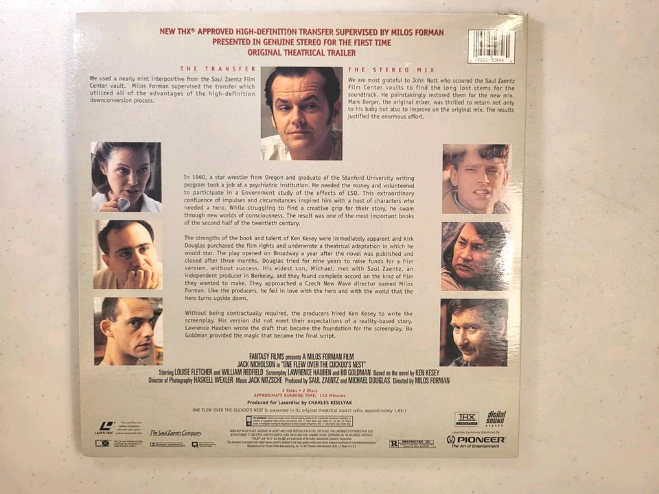 One Flew Over the Cuckoo's Nest (Laserdisc) 2 discs, VG / CLOSE TO LIKE NEW Foto 4 de 4