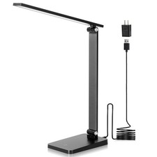 LED Desk Lamp for Home Office, 3 Levels Dimmable Light Normal, Black
