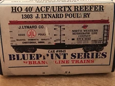 HO Branchline Trains 1303 J. Lynard Poultry 40’ ACF URTX Reefer Unassembled Kit