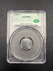 1943-D Steel Lincoln Wheat Cent ✦ CAC Certified MS64 ✦ WWII Emergency Issue