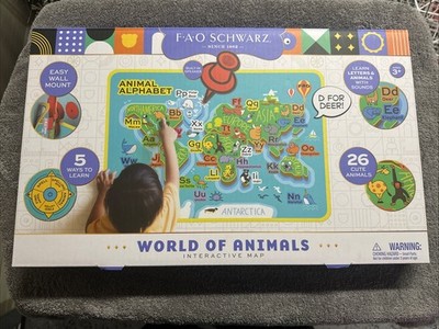 FAO Schwarz World of Animals Interactive Map Easy Wall Mount