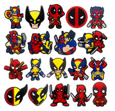DEADPOOL WOLVERINE - 19pc Shoe Charms croc decoration - FREE SHIPPING