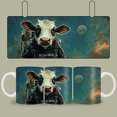 Kaffeetasse Kuh als Astronaut Tasse Kaffeebecher Geschenk Keramik